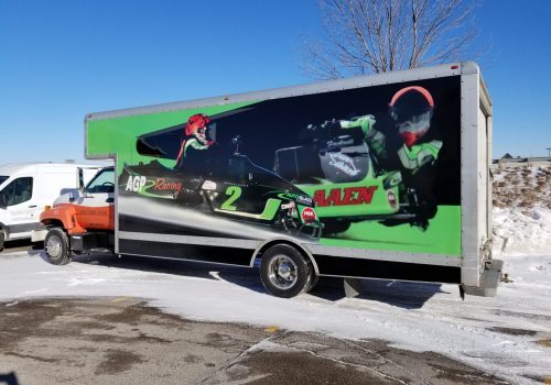 Resurfacing graphics on box truck