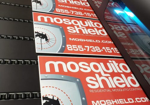 Mosquito Shield yard signs