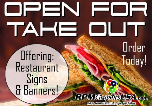 Restaurant Take Out Signs and Banners