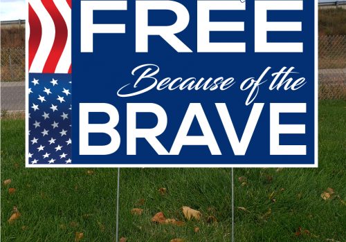 Celebrate Freedom & Home of the Free Yard Sign