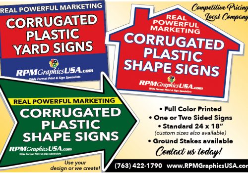 Real Estate Custom Shaped Corrugated Yard Signs