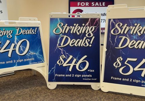 Striking Deals! Amazing Sandwich Board sign deals!