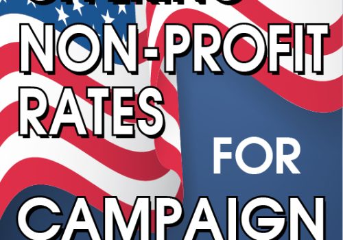 Campaign signs at a non-profit rate