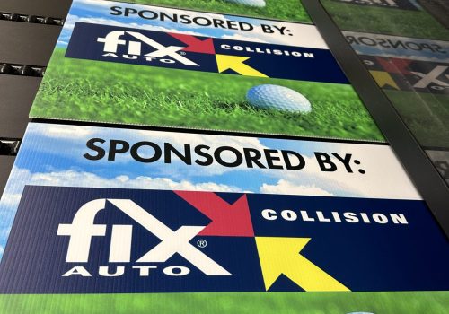 Hole Sponsor Signs for Golf Tournaments